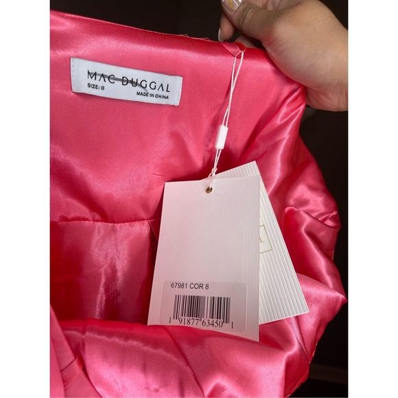 MAC DUGGAL TIE SHOULDER SWEETHEART BALLGOWN - Picture 9 of 10